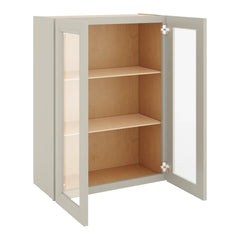 J&K Pebble B6 Wall Glass Cabinet - 27" W x 36" H (No Glass Insert)