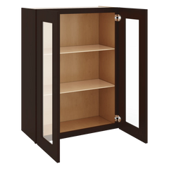 J&K Java Coffee S1 Wall Glass Cabinet - 27" W x 36" H (No Glass Insert)