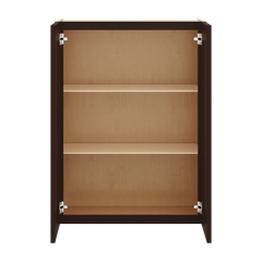 J&K Java Coffee S1 Wall Glass Cabinet - 27" W x 36" H (No Glass Insert)