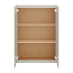 J&K Pebble B6 Wall Glass Cabinet - 27" W x 36" H (No Glass Insert)