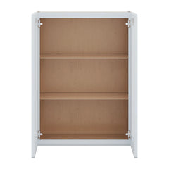 J&K White Shaker S8 Wall Glass Cabinet - 27" W x 36" H (No Glass Insert)