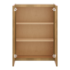 J&K Butterscotch B8 Wall Glass Cabinet - 27" W x 36" H (No Glass Insert)