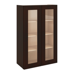 J&K Java Coffee S1 Wall Glass Cabinet - 27" W x 42" H (No Glass Insert)