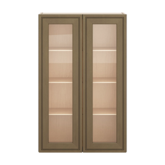 J&K Hazel H8 Wall Glass Cabinet - 27" W x 42" H (No Glass Insert)