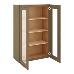 J&K Hazel H8 Wall Glass Cabinet - 27" W x 42" H (No Glass Insert)