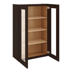 J&K Java Coffee S1 Wall Glass Cabinet - 27" W x 42" H (No Glass Insert)