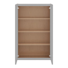 J&K Castle Grey S5 Wall Glass Cabinet - 27" W x 42" H (No Glass Insert)