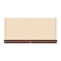 J&K Mahogany J5 Wall Glass Cabinet - 27" W x 42" H (No Glass Insert)