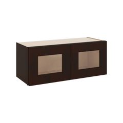 J&K Java Coffee S1 Wall Glass Cabinet - 30" W x 12" H (No Glass Insert)