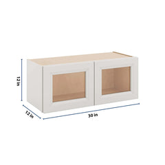 J&K Pure B5 Wall Glass Cabinet - 30" W x 12" H (No Glass Insert)