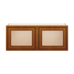 J&K Mocha Glazed K10 Wall Glass Cabinet - 30" W x 12" H (No Glass Insert)