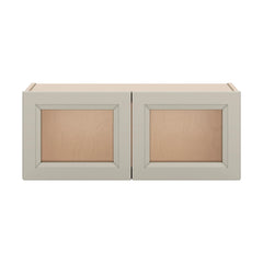 J&K Pebble B6 Wall Glass Cabinet - 30" W x 12" H (No Glass Insert)