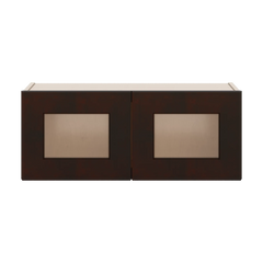 J&K Java Coffee S1 Wall Glass Cabinet - 30" W x 12" H (No Glass Insert)