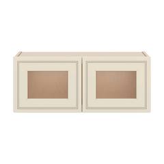 J&K Pearl Glazed H9 Wall Glass Cabinet - 30" W x 12" H (No Glass Insert)