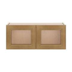 J&K Butterscotch B8 Wall Glass Cabinet - 30" W x 12" H (No Glass Insert)