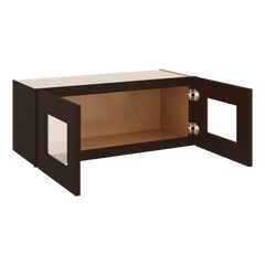 J&K Java Coffee S1 Wall Glass Cabinet - 30" W x 12" H (No Glass Insert)