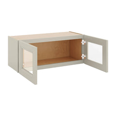 J&K Pebble B6 Wall Glass Cabinet - 30" W x 12" H (No Glass Insert)
