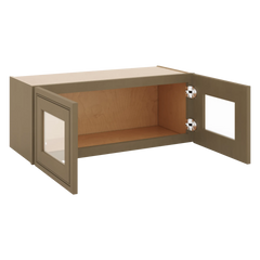 J&K Hazel H8 Wall Glass Cabinet - 30" W x 12" H (No Glass Insert)