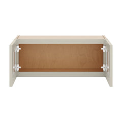 J&K Pebble B6 Wall Glass Cabinet - 30" W x 12" H (No Glass Insert)