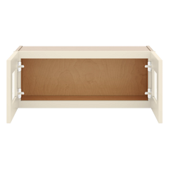 J&K Pearl Glazed H9 Wall Glass Cabinet - 30" W x 12" H (No Glass Insert)