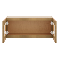 J&K Butterscotch B8 Wall Glass Cabinet - 30" W x 12" H (No Glass Insert)