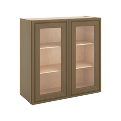 J&K Hazel H8 Wall Glass Cabinet - 30" W x 30" H (No Glass Insert)