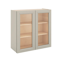 J&K Pebble B6 Wall Glass Cabinet - 30" W x 30" H (No Glass Insert)