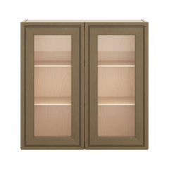 J&K Hazel H8 Wall Glass Cabinet - 30" W x 30" H (No Glass Insert)