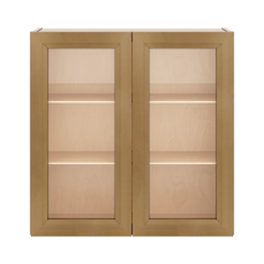 J&K Butterscotch B8 Wall Glass Cabinet - 30" W x 30" H (No Glass Insert)