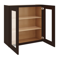 J&K Java Coffee S1 Wall Glass Cabinet - 30" W x 30" H (No Glass Insert)