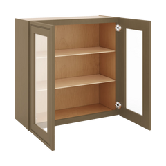 J&K Hazel H8 Wall Glass Cabinet - 30" W x 30" H (No Glass Insert)