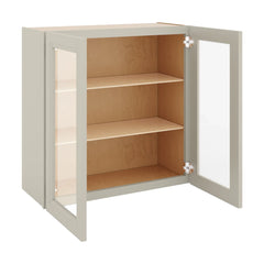 J&K Pebble B6 Wall Glass Cabinet - 30" W x 30" H (No Glass Insert)