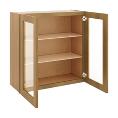 J&K Butterscotch B8 Wall Glass Cabinet - 30" W x 30" H (No Glass Insert)