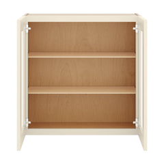 J&K Pearl Glazed H9 Wall Glass Cabinet - 30" W x 30" H (No Glass Insert)