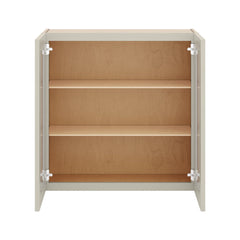J&K Pebble B6 Wall Glass Cabinet - 30" W x 30" H (No Glass Insert)