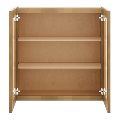 J&K Butterscotch B8 Wall Glass Cabinet - 30" W x 30" H (No Glass Insert)
