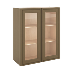 J&K Hazel H8 Wall Glass Cabinet - 30" W x 36" H (No Glass Insert)