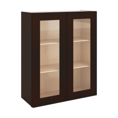 J&K Java Coffee S1 Wall Glass Cabinet - 30" W x 36" H (No Glass Insert)