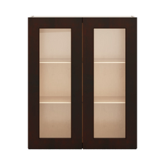 J&K Java Coffee S1 Wall Glass Cabinet - 30" W x 36" H (No Glass Insert)