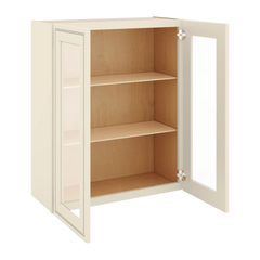 J&K Pearl Glazed H9 Wall Glass Cabinet - 30" W x 36" H (No Glass Insert)