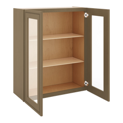 J&K Hazel H8 Wall Glass Cabinet - 30" W x 36" H (No Glass Insert)