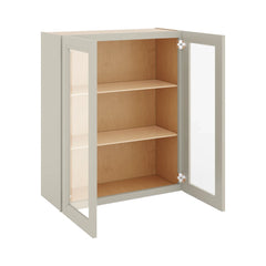J&K Pebble B6 Wall Glass Cabinet - 30" W x 36" H (No Glass Insert)