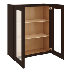 J&K Java Coffee S1 Wall Glass Cabinet - 30" W x 36" H (No Glass Insert)