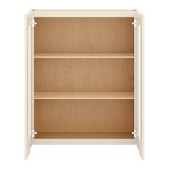 J&K Pearl Glazed H9 Wall Glass Cabinet - 30" W x 36" H (No Glass Insert)