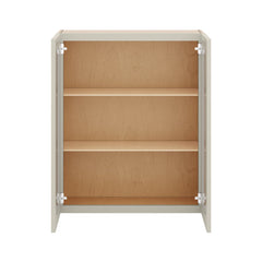 J&K Pebble B6 Wall Glass Cabinet - 30" W x 36" H (No Glass Insert)