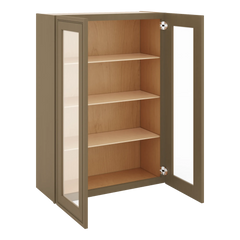 J&K Hazel H8 Wall Glass Cabinet - 30" W x 42" H (No Glass Insert)
