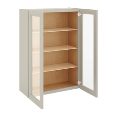 J&K Pebble B6 Wall Glass Cabinet - 30" W x 42" H (No Glass Insert)