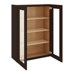 J&K Java Coffee S1 Wall Glass Cabinet - 30" W x 42" H (No Glass Insert)