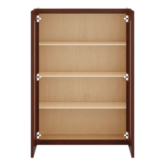 J&K Mahogany J5 Wall Glass Cabinet - 30" W x 42" H (No Glass Insert)