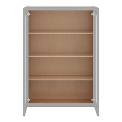 J&K Castle Grey S5 Wall Glass Cabinet - 30" W x 42" H (No Glass Insert)